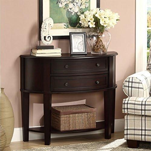 Demilune Entry Sofa Table Cappuccino