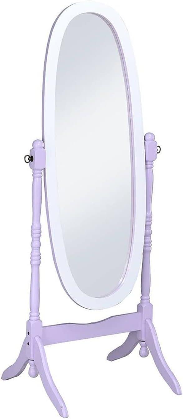 Oval Cheval Standing Decorative Mirror - N/A Purple Purple