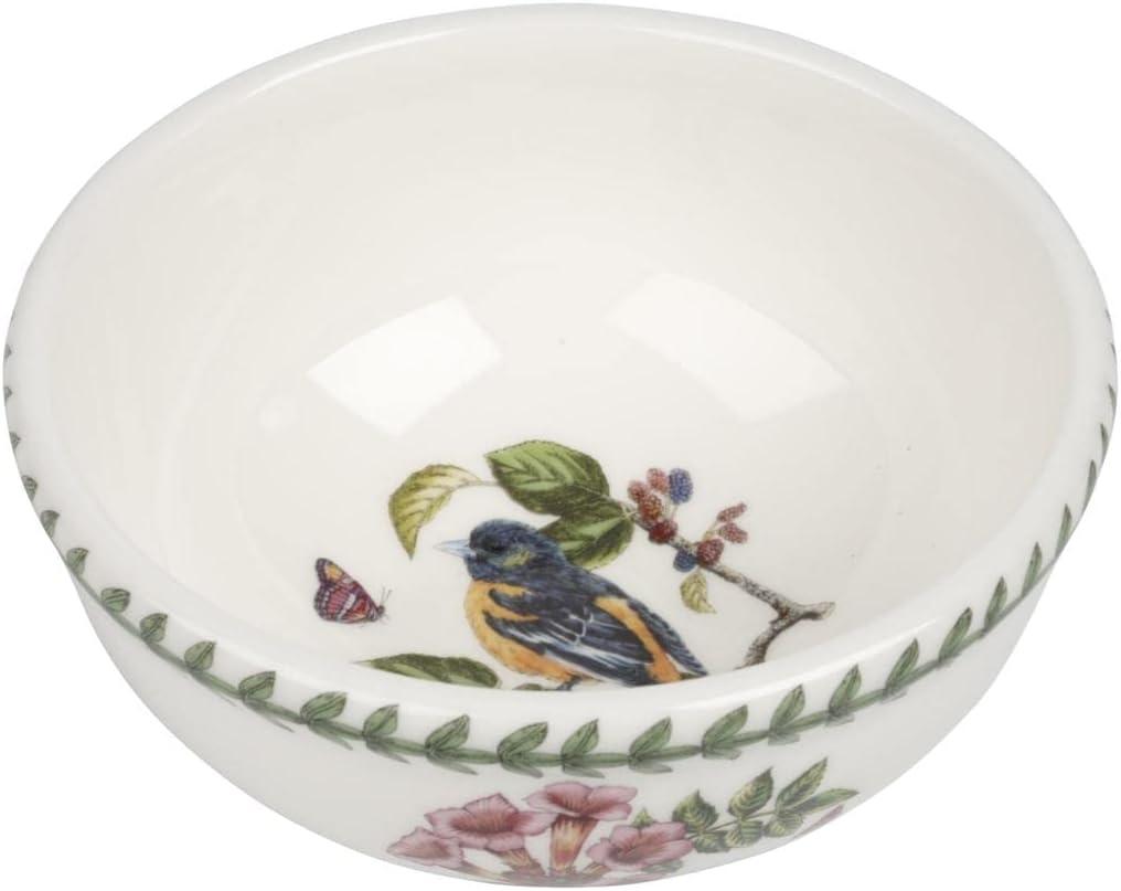 Portmeirion Botanic Garden Birds Individual Fruit Salad Bowl, Set of 6, Made in England - Assorted Bird Motifs,5.5 Inch