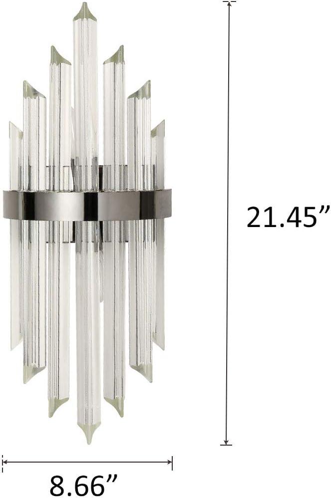 Titanium Black Glass Rod Dimmable Vanity Sconce Set