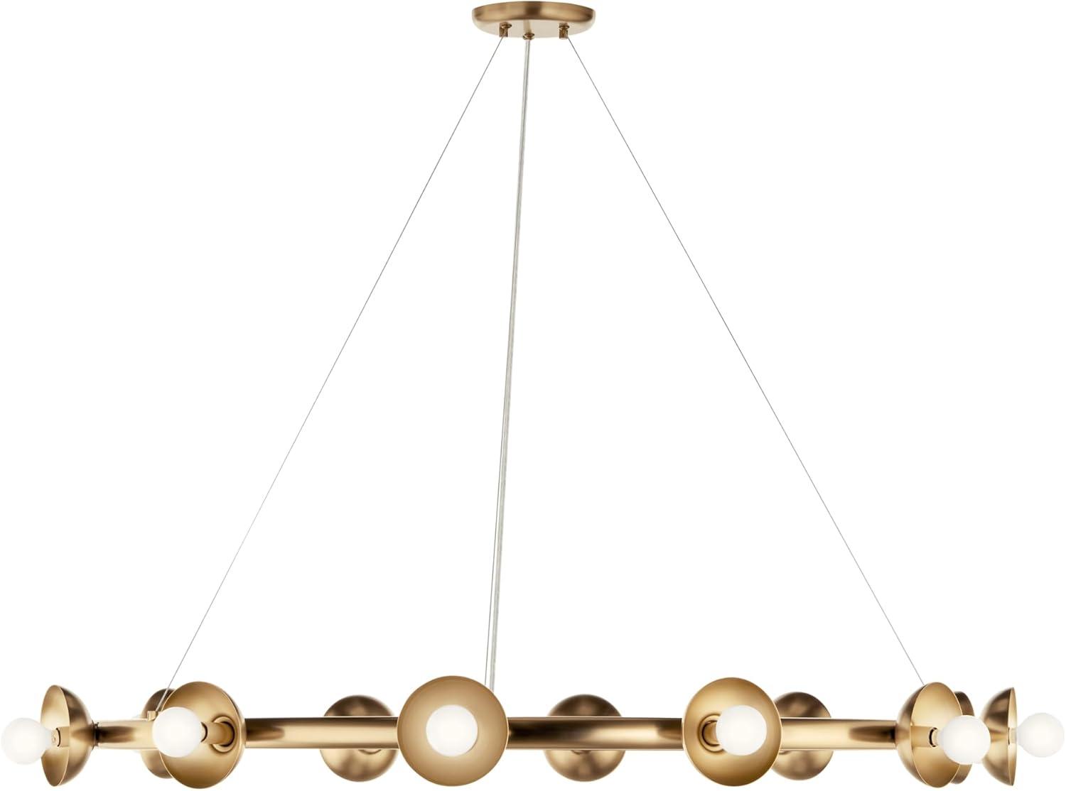 Palta 42 Inch 12 Light Chandelier in Champagne Bronze