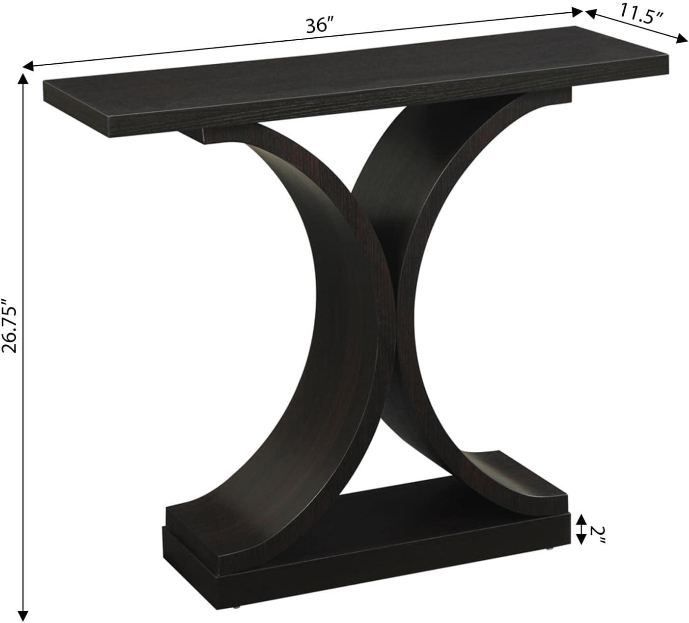 Newport Infinity Console Table, Espresso