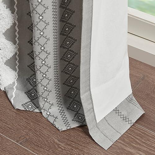 1pc 50"x84" Room Darkening Imani Lined Curtain Panel - Ink+Ivy