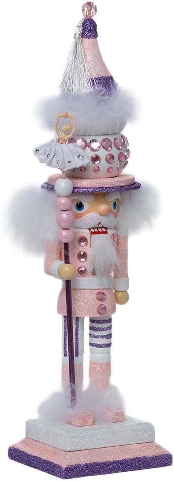 15-Inch Pink and Purple Feathered Ballet Nutcracker