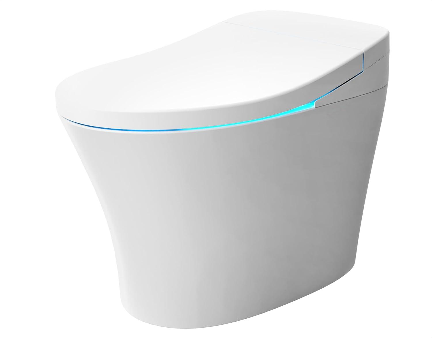 ANZZI Vail 1.28 Gallons GPF Elongated Floor Mounted Bidet Toilet (Seat Included)