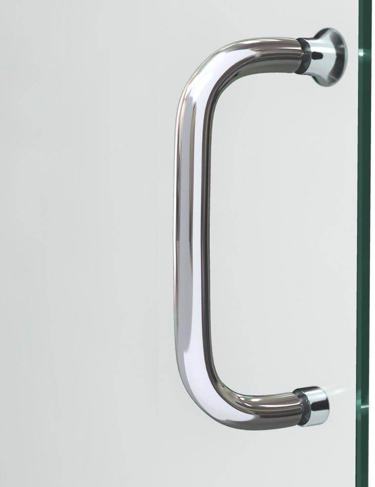 Infinity-Z 60" W x 30" D x 76.75" H Semi-Frameless Rectangle Shower Enclosure with Towel Bar and Base Included