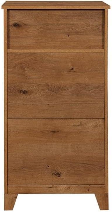 Walker Edison Mission 1-Drawer 2-Door Bar Cabinet, English Oak