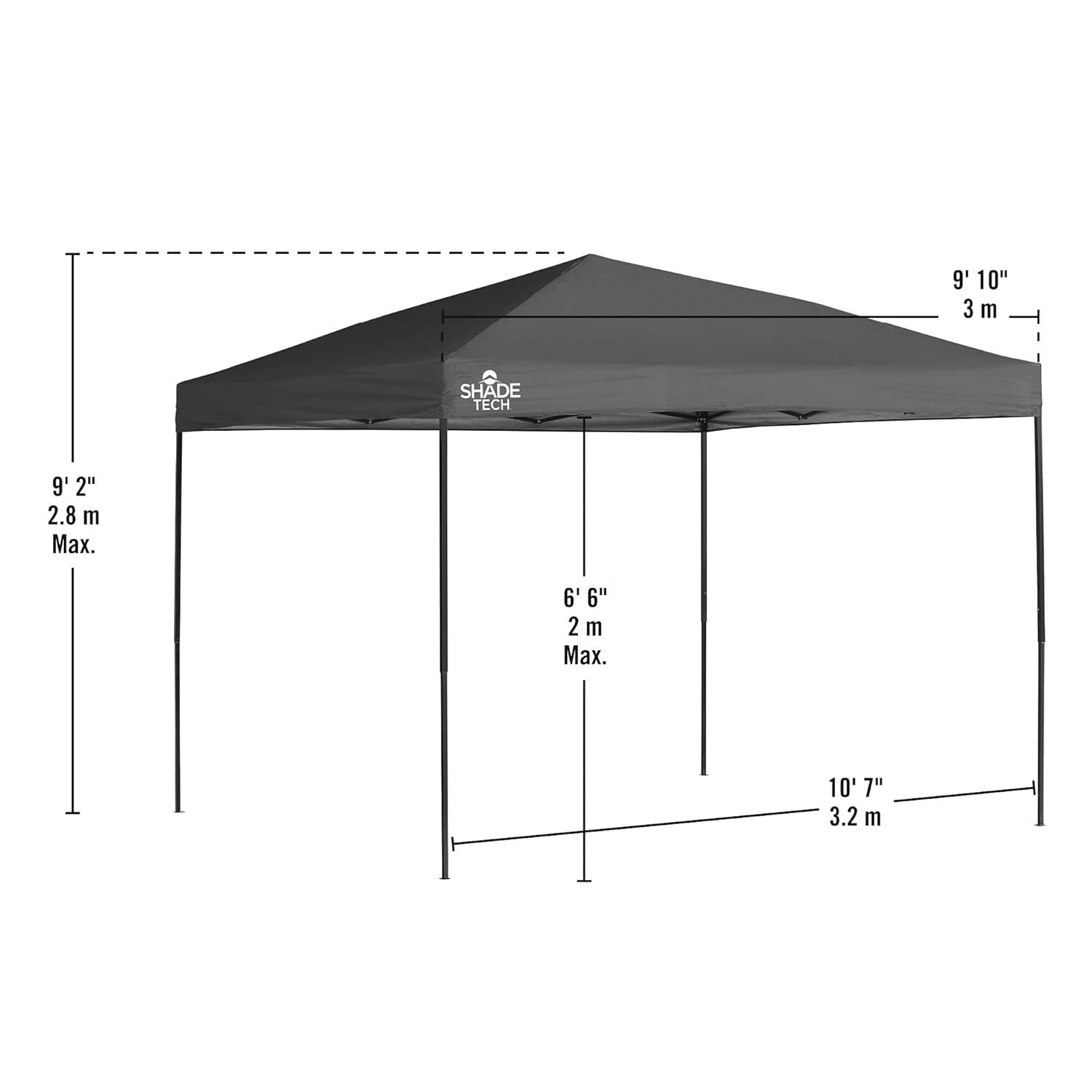 QuikShade Shade Tech 10 Ft. W x 10 Ft. D Steel Pop-Up Canopy