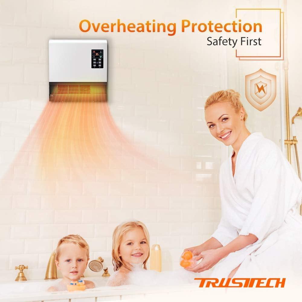 Ecotronic 1500W Corded Electric Space Heater, 3 Heat Settings, Child Lock, for 260 sq ft, New