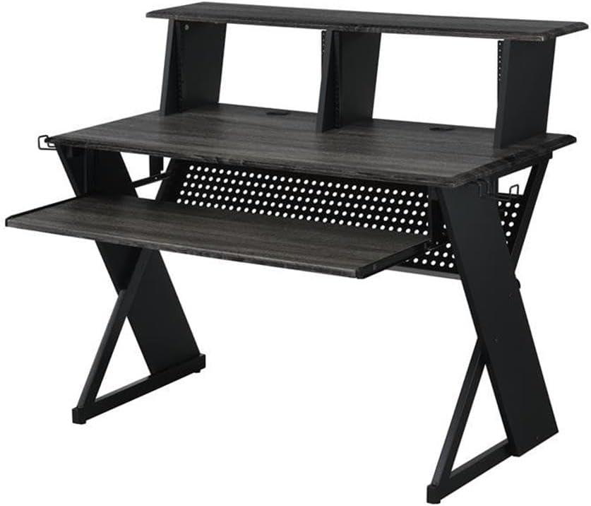 Humanity 47" Decorative Bookshelf Natural and Black - Acme Furniture