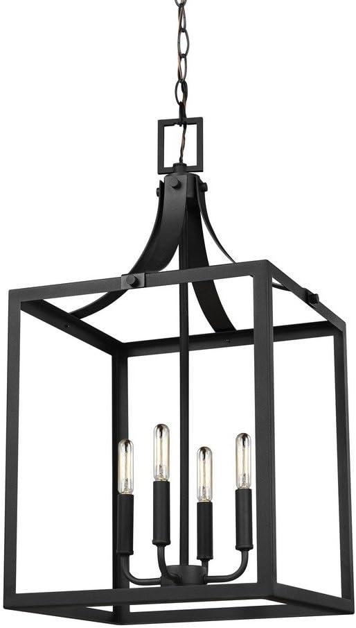 Labette 4-Light Black Hall-Foyer Hanging Pendant