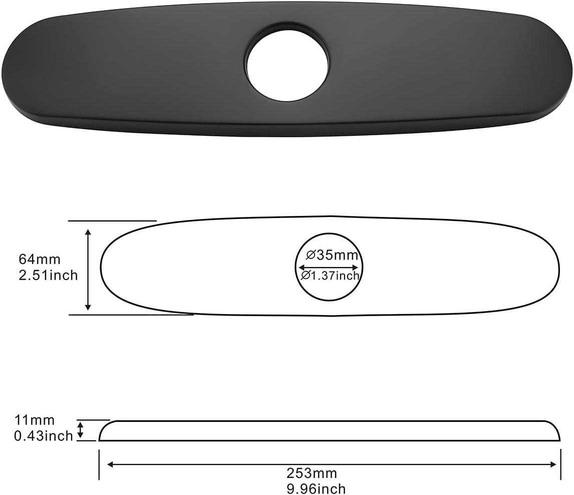 10-Inch Escutcheon Hole Covers In Stainless Steel , Suitable For 1 Or 3-Hole Bathroom Or Kitchen Sink Faucets