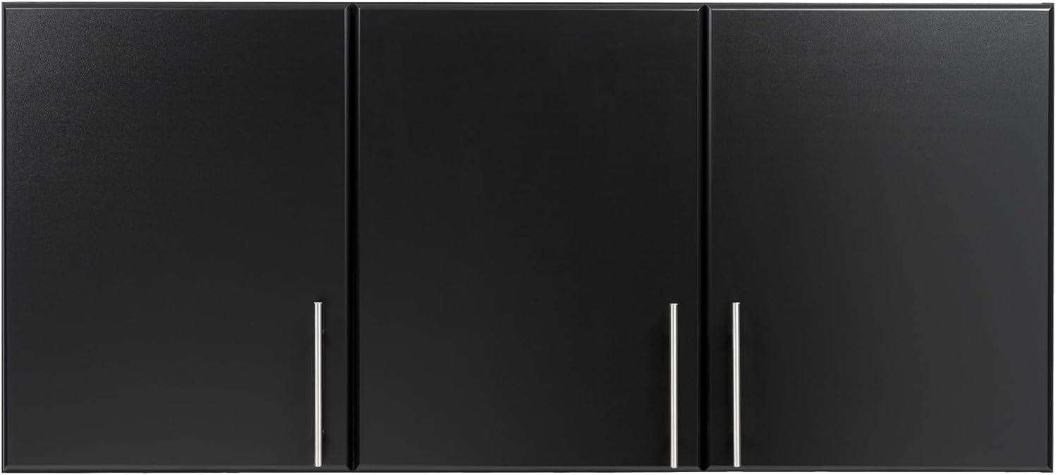 54" Elite Wall Cabinet Black - Prepac: Modern Laminated Storage, HangUps Collection, 2 Adjustable Shelves
