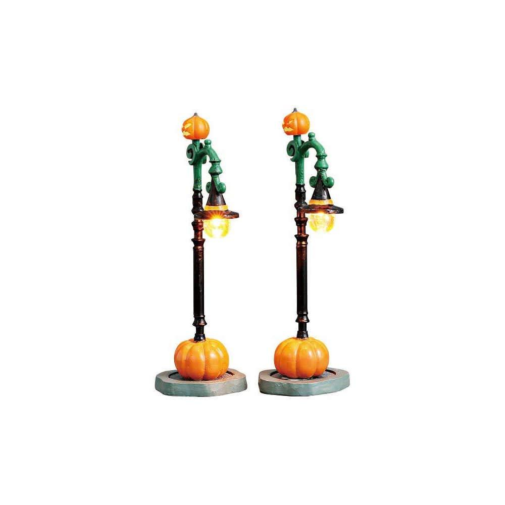 Lemax Spooky Town Witch Pumpkin Patch Lights, Set of 2, B/O (4.5V) #74217