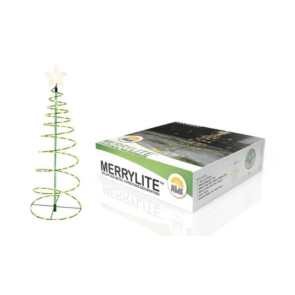 Solar LED Metal Christmas Tree Decoration Outdoor Stake Light - 2'ft. Multi-Colored