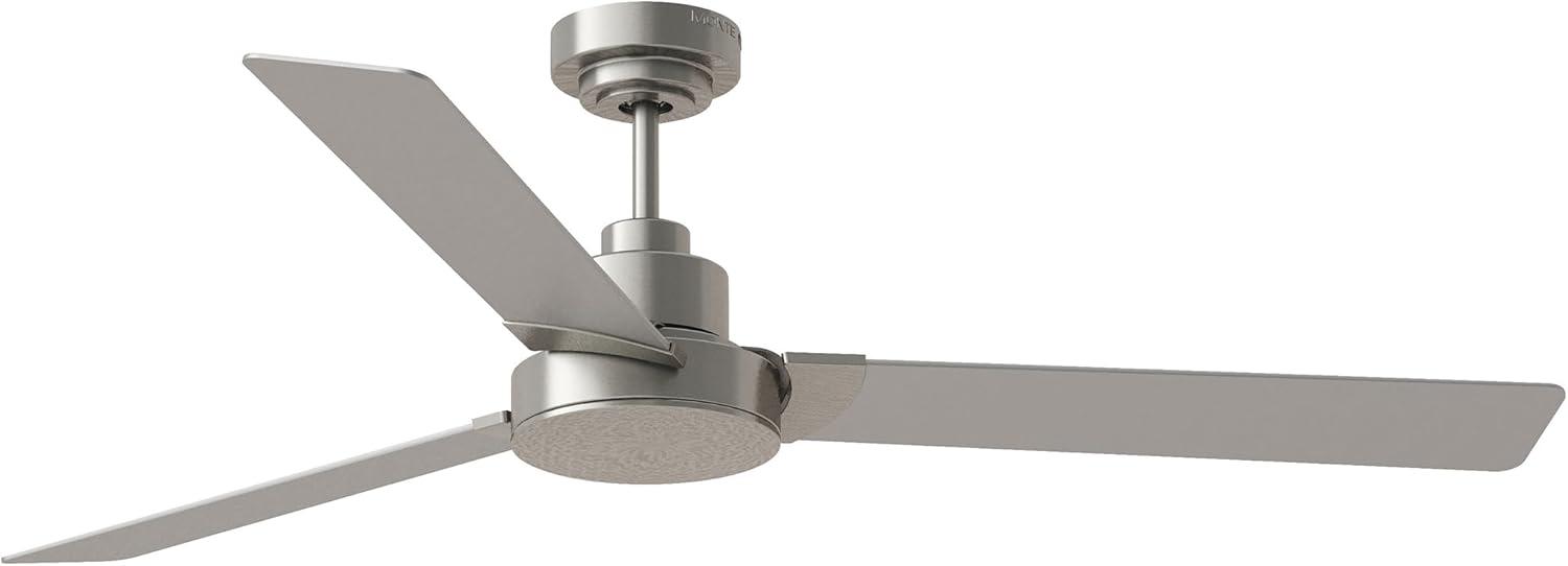 Jovie 58'' Brushed Steel Ceiling Fan with Remote and Reversible Blades