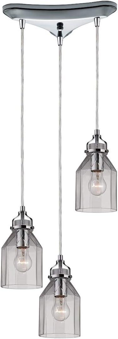 Contemporary Danica 10" Polished Chrome Glass Pendant Light