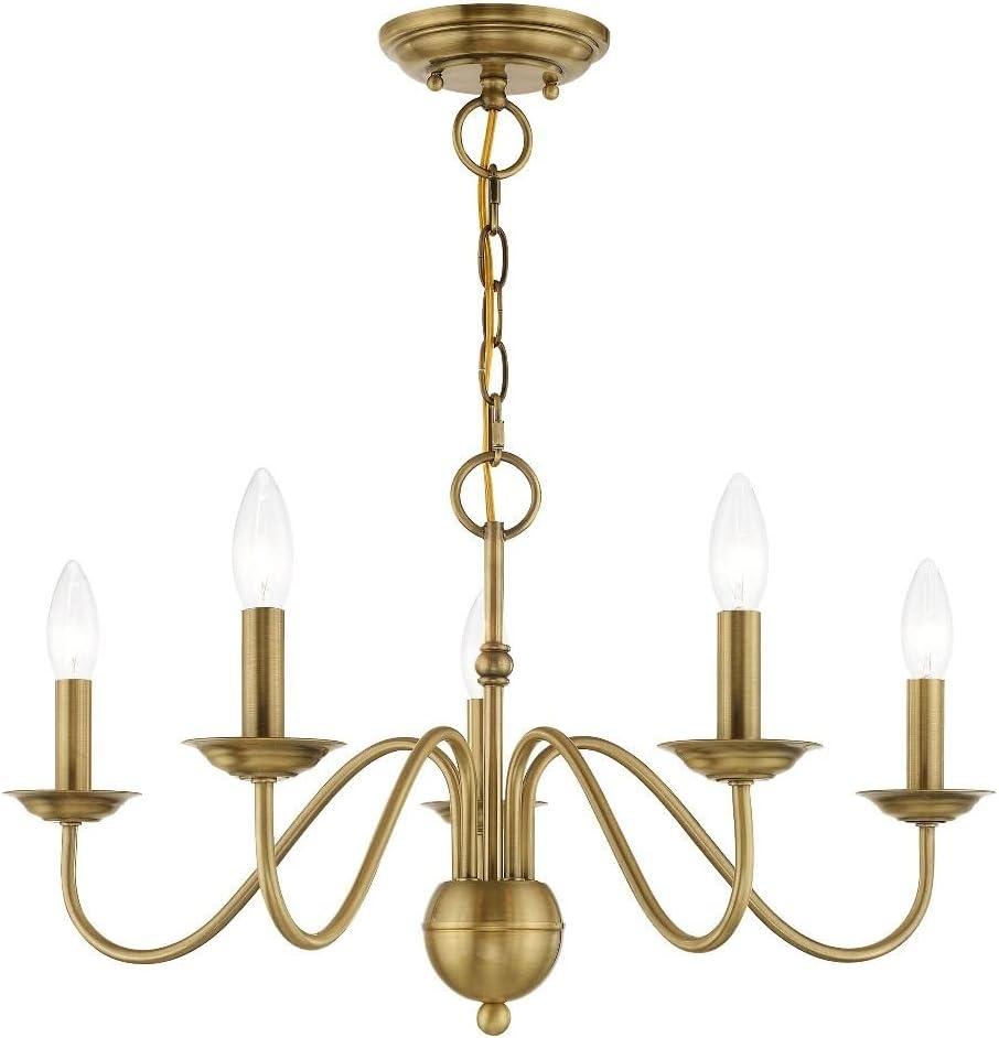 Livex Lighting Windsor 5 - Light Chandelier in  Polished Brass