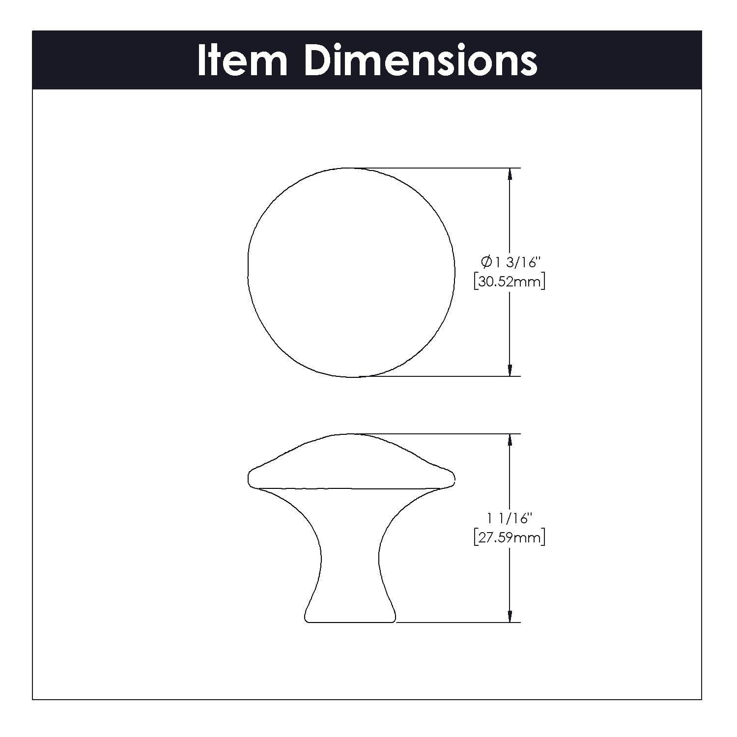 Craftsman 1 1/4" Diameter Mushroom Knob