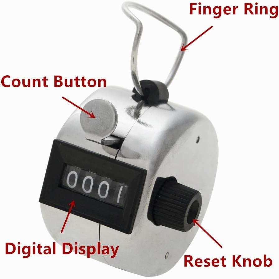 Compact Stainless Steel Handheld Mechanical Tally Counter