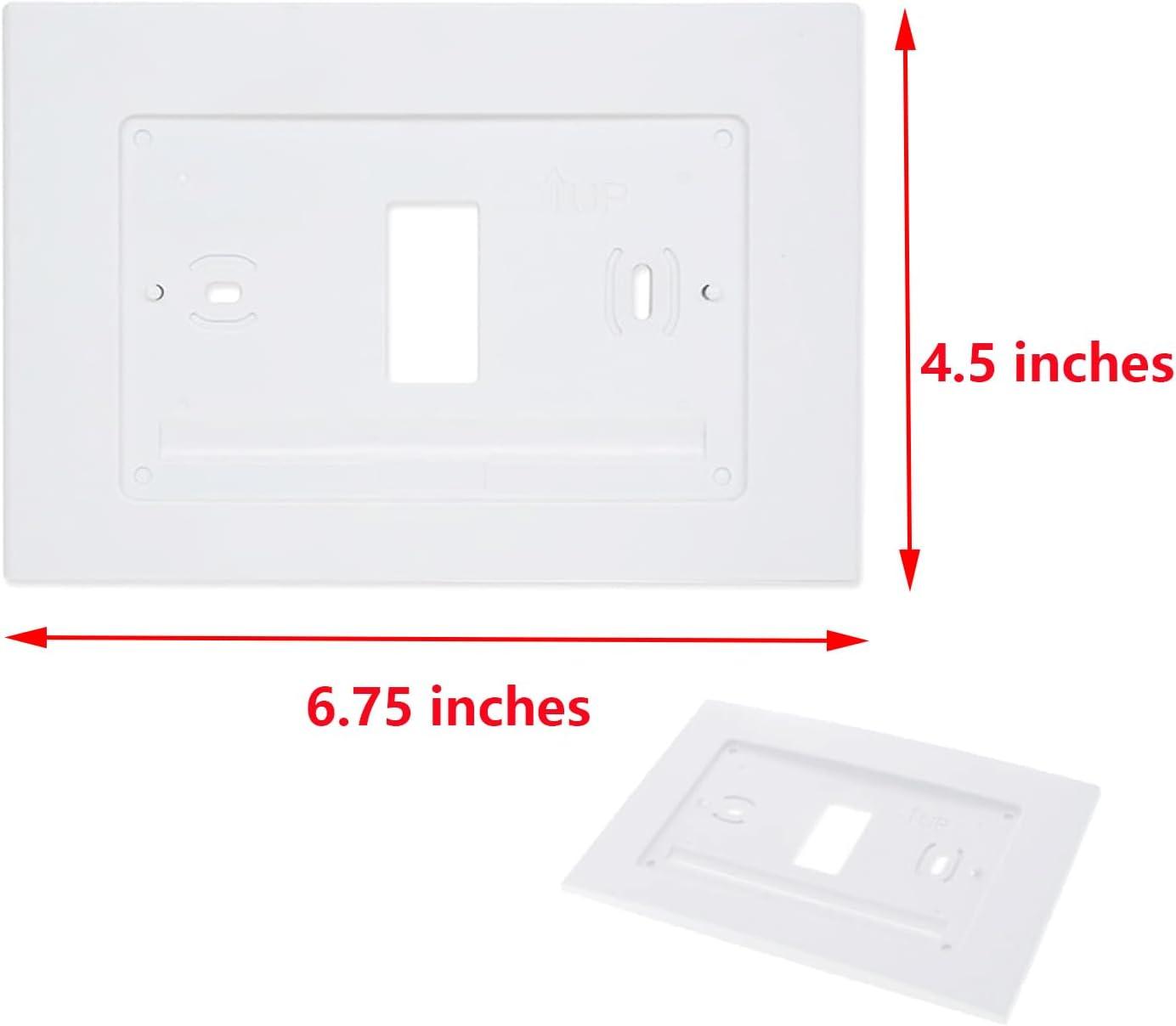 White Rectangular Wall Plate for Sensi Wi-Fi Thermostat