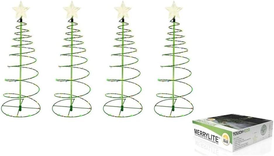 Solar LED Metal Christmas Tree Decoration Outdoor Stake Light - 2'ft. Multi-Colored