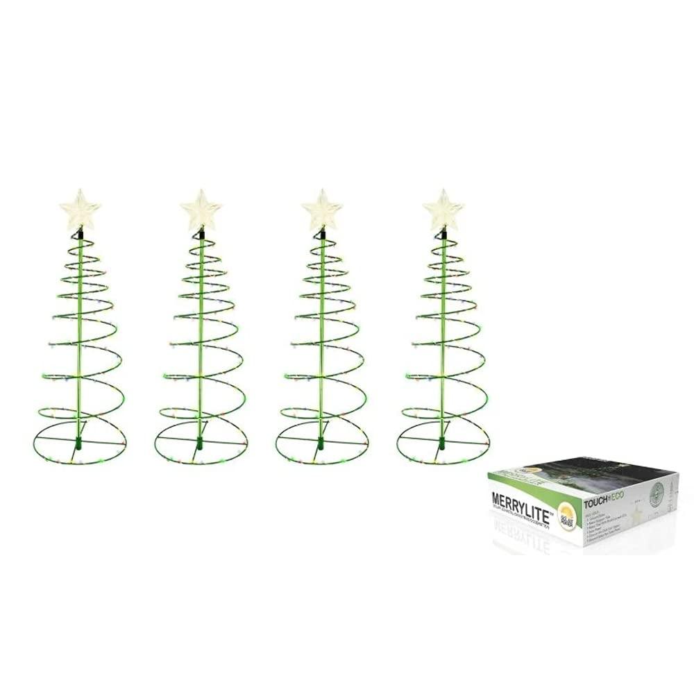 Solar LED Metal Christmas Tree Decoration Outdoor Stake Light - 2'ft. Multi-Colored