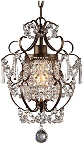 Rosalie 1-light Antique Bronze 11-inch Crystal Chandelier