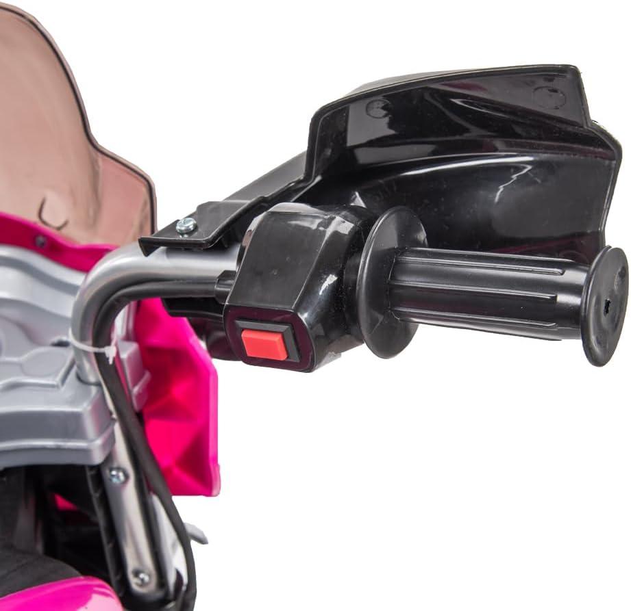 Huffy 6V Motorcycle Kids' Battery Ride-On, Fits Riders 3 to 7 Years Old, Hot Pink, Child, Girl's