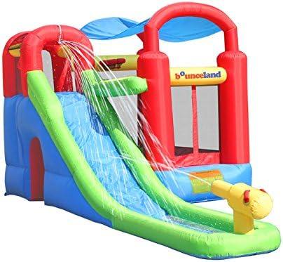 Bounceland Inflatable 8.5' x 17.5' Bounce House Water Slide and Air Blower