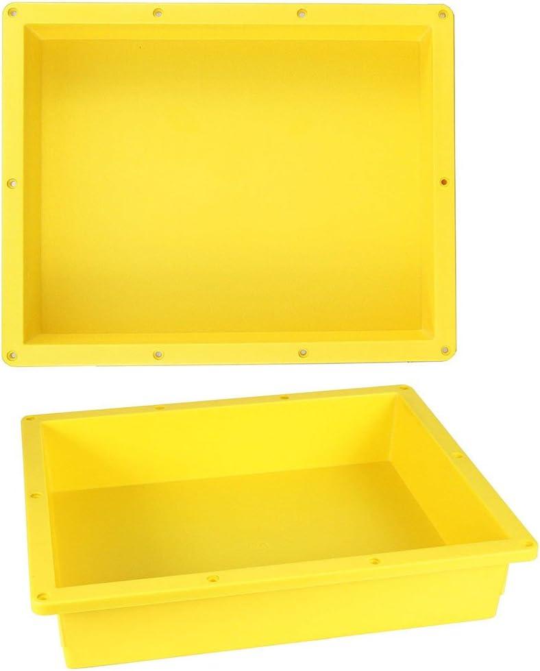 Yellow Plastic Freestanding Shower Niche with Single Shelf