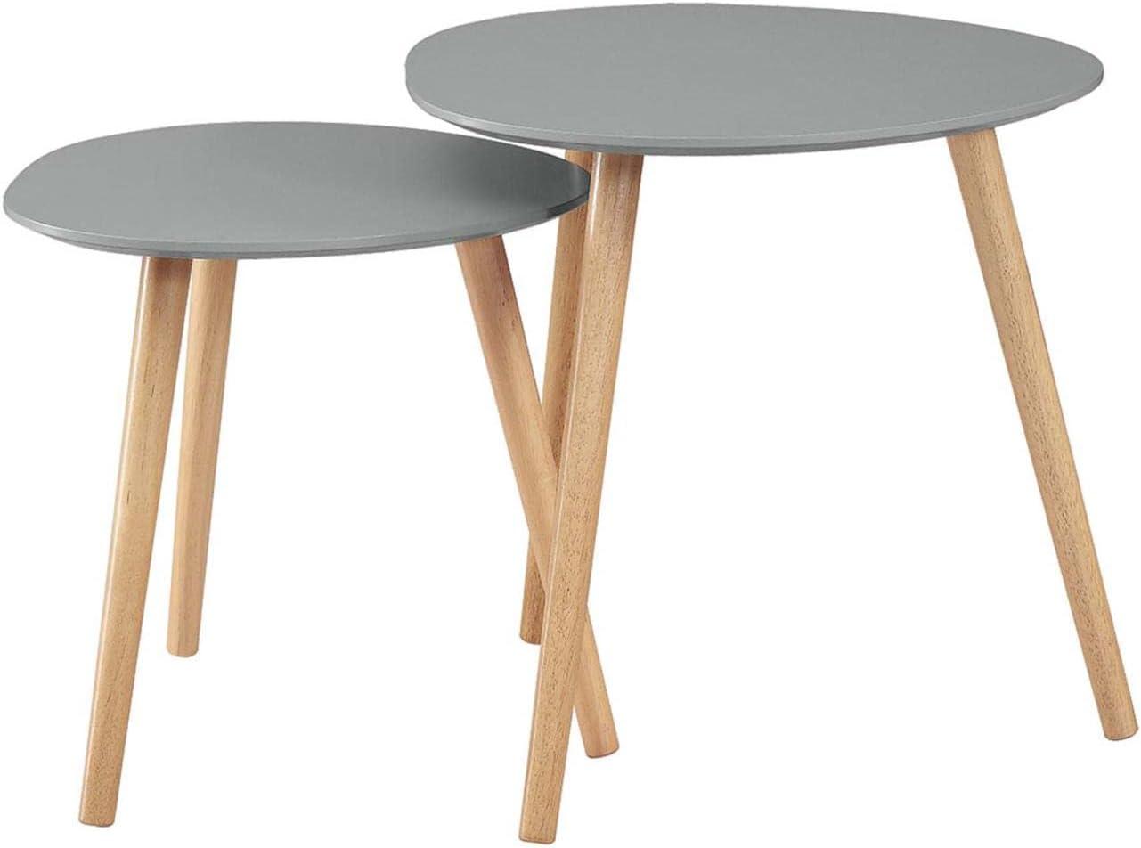 Oslo Gray and Light Oak Nesting End Tables