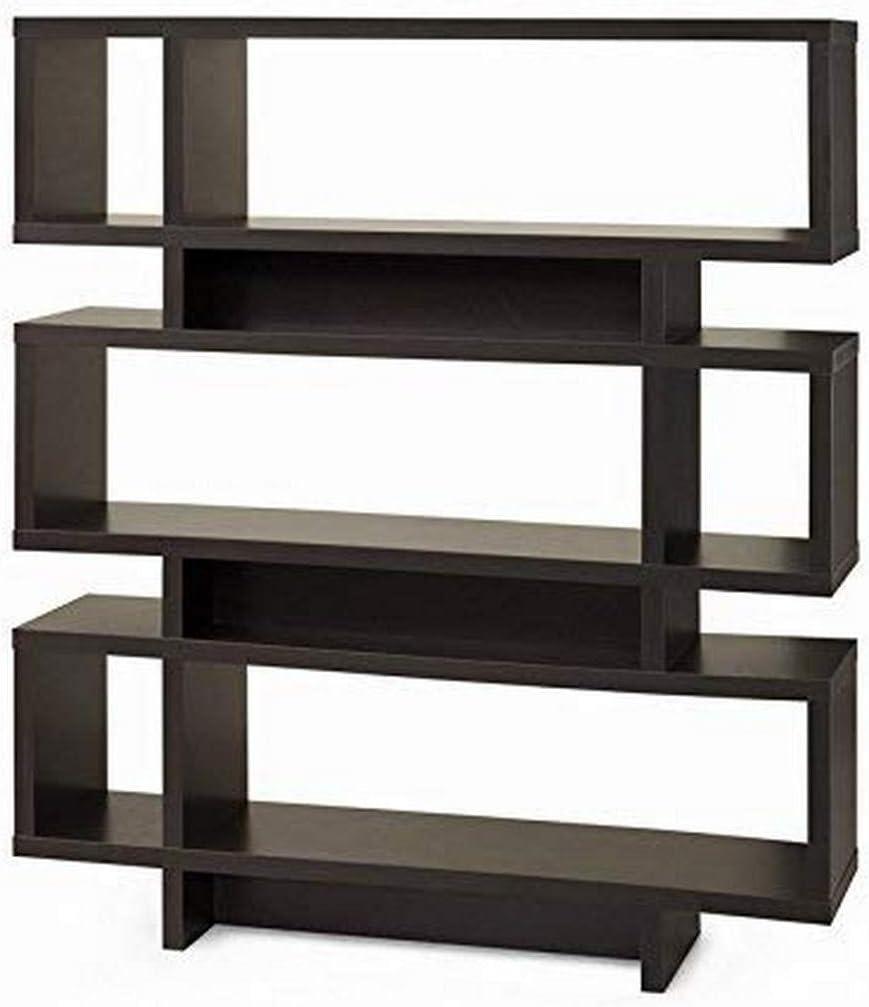 Modern White 55" Hollow-Core 4-Tier Bookcase