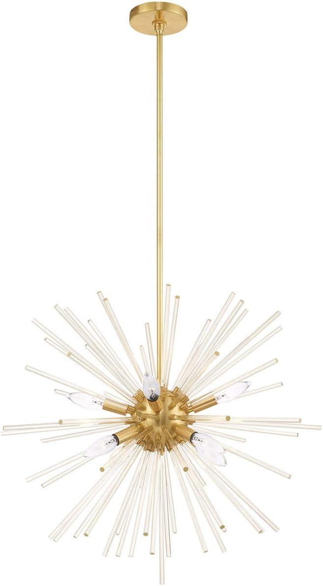 Livex Lighting Utopia 8 - Light Chandelier in Satin Brass