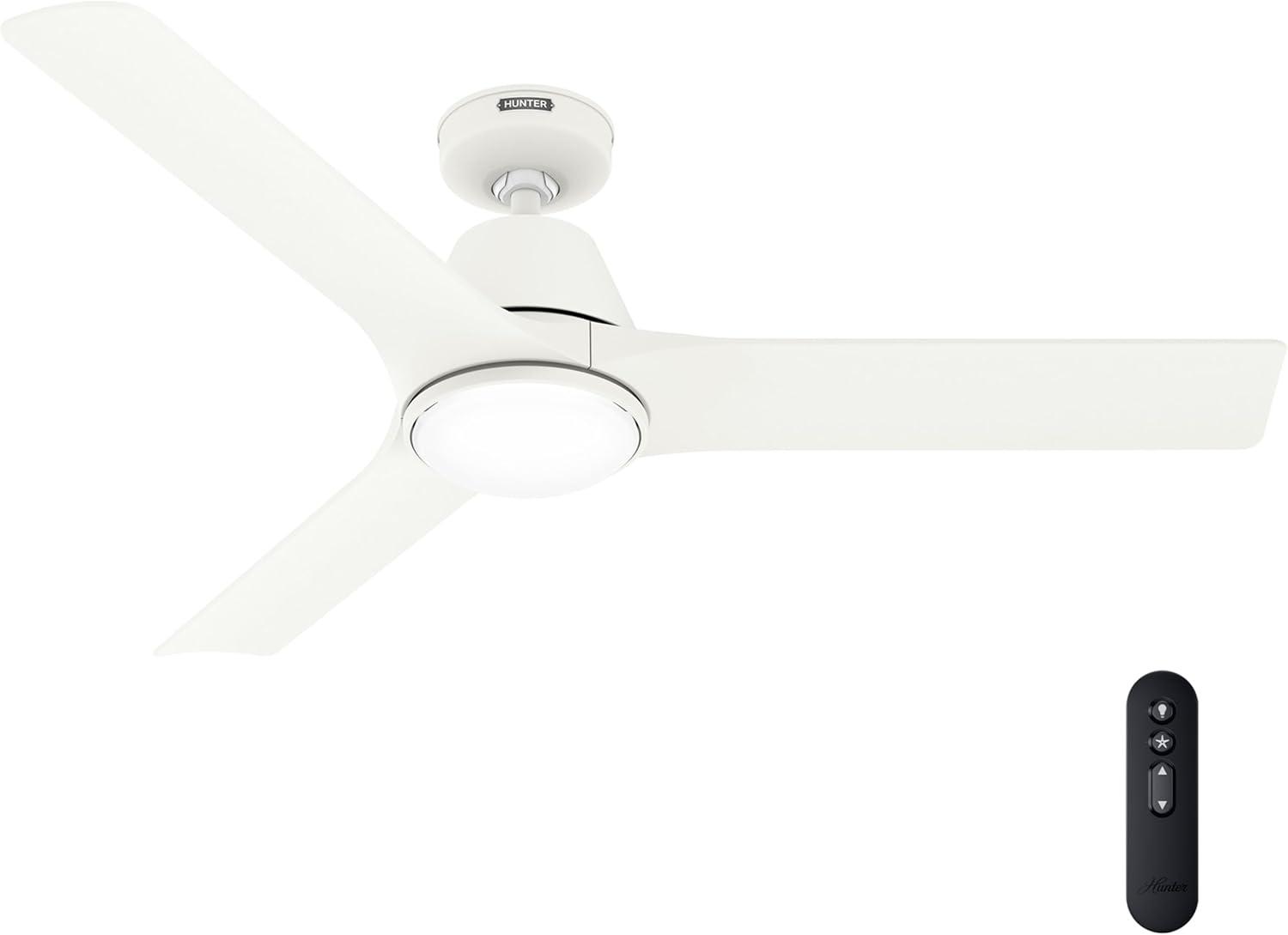 Hunter 52 Inch AeronautWi-Fi ENERGY STAR® Damp Rated Ceiling Fan With Lights And Remote