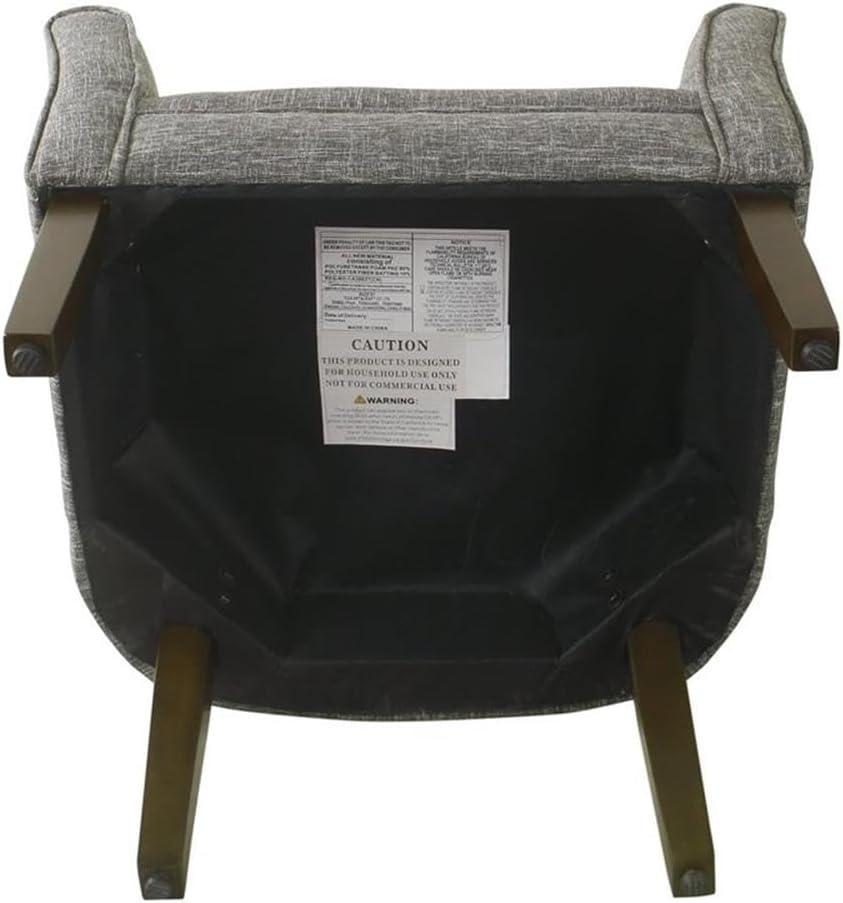 Modern Barrel Accent Chair Gray - HomePop: Upholstered Side Chair for Bedroom & Living Room, Comfort Seating