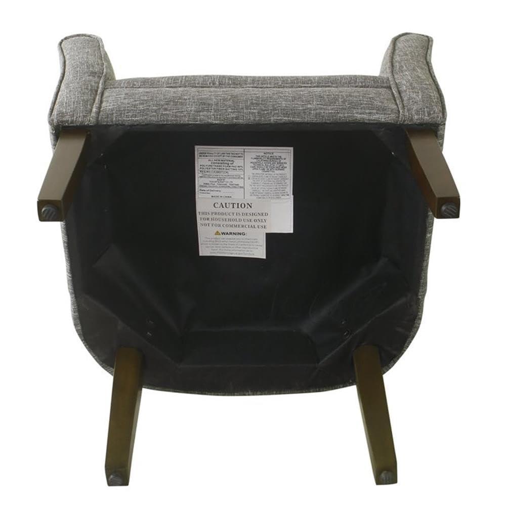 Modern Barrel Accent Chair Gray - HomePop: Upholstered Side Chair for Bedroom & Living Room, Comfort Seating