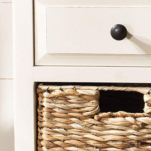 Everly Drawer Side Table - Vintage White - Safavieh.