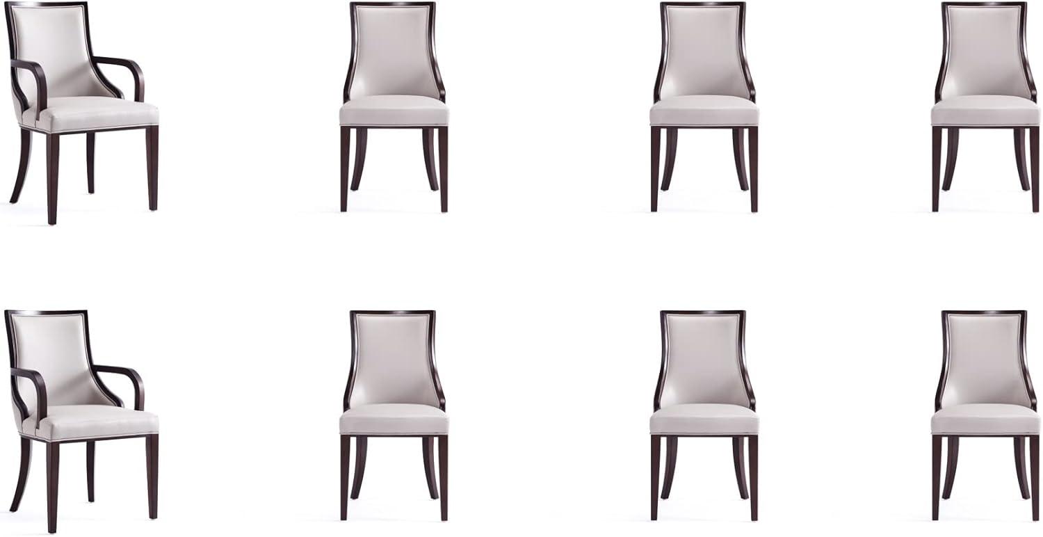 Grand Light Grey Upholstered Dining Chair Set of 8