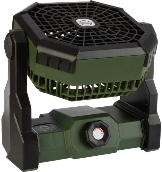 wakeman Wakeman Outdoors Camping Fan and Tent Light - Rechargeable 5400mAh Lithium Battery, Green