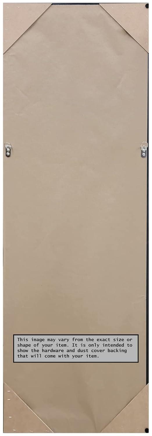 19" x 53" Non-Beveled Wildwood Brown Full Length on The Door Mirror - Amanti Art: Polystyrene Frame, Includes Mounting Hardware