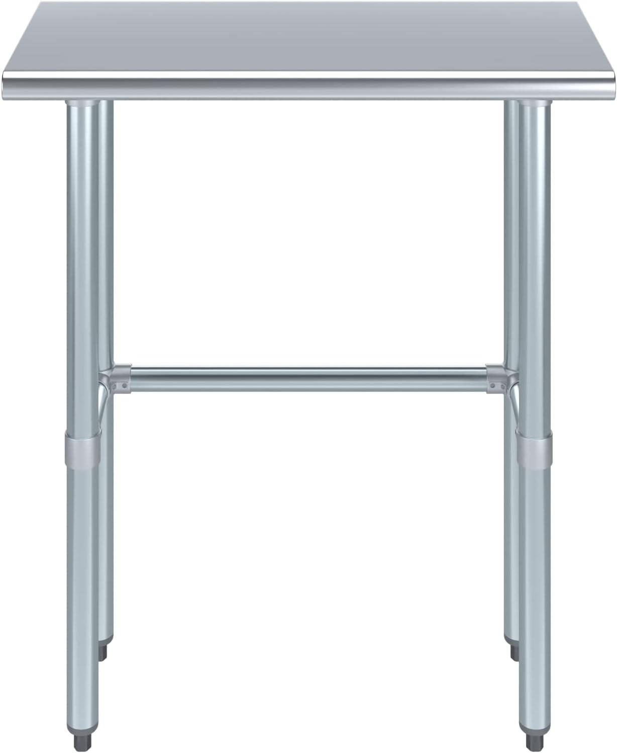 Amgood Stainless Steel Open Base Work Table