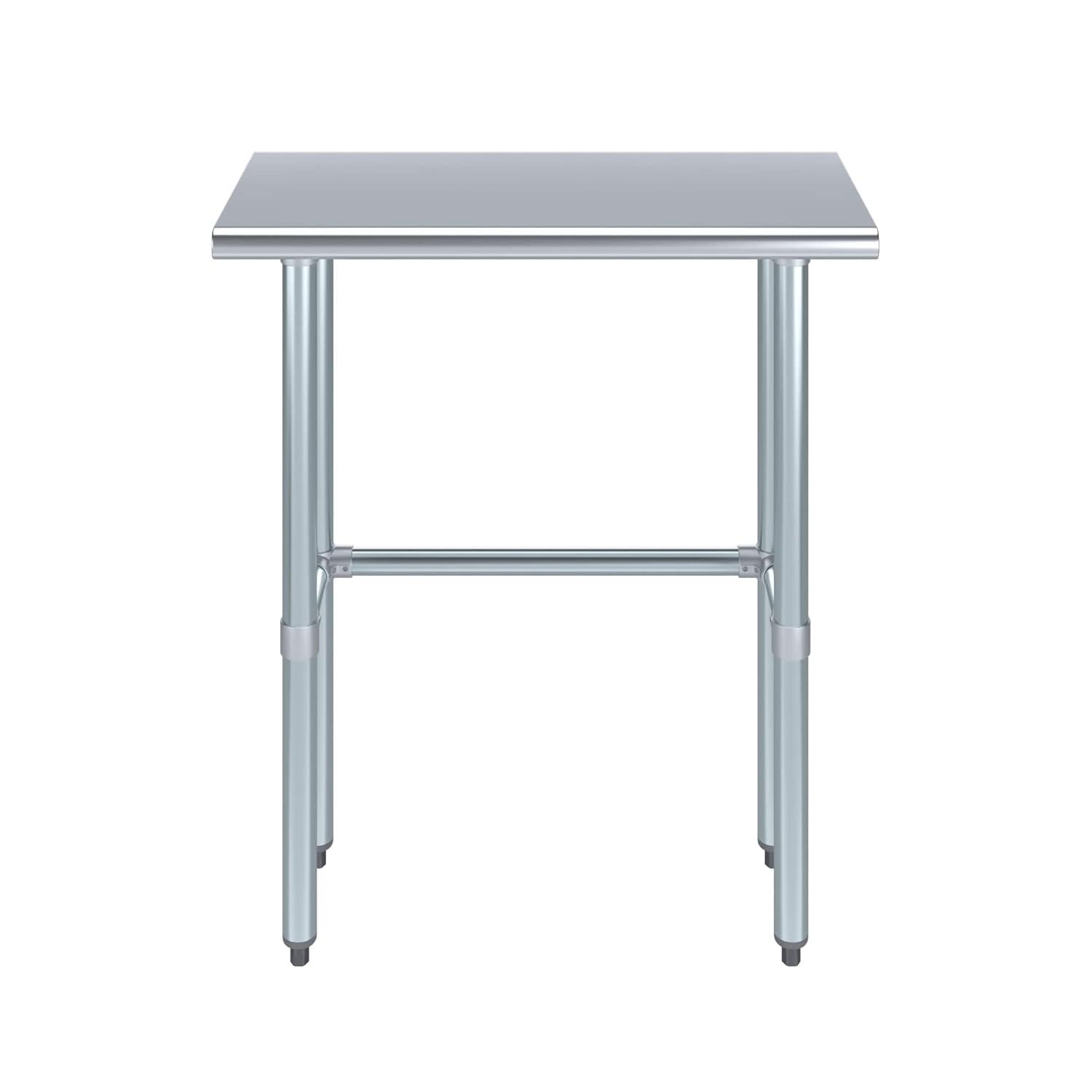 Amgood Stainless Steel Open Base Work Table