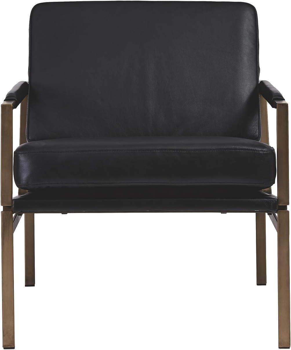 Signature Design by Ashley Contemporary Puckman Accent Chair  Black