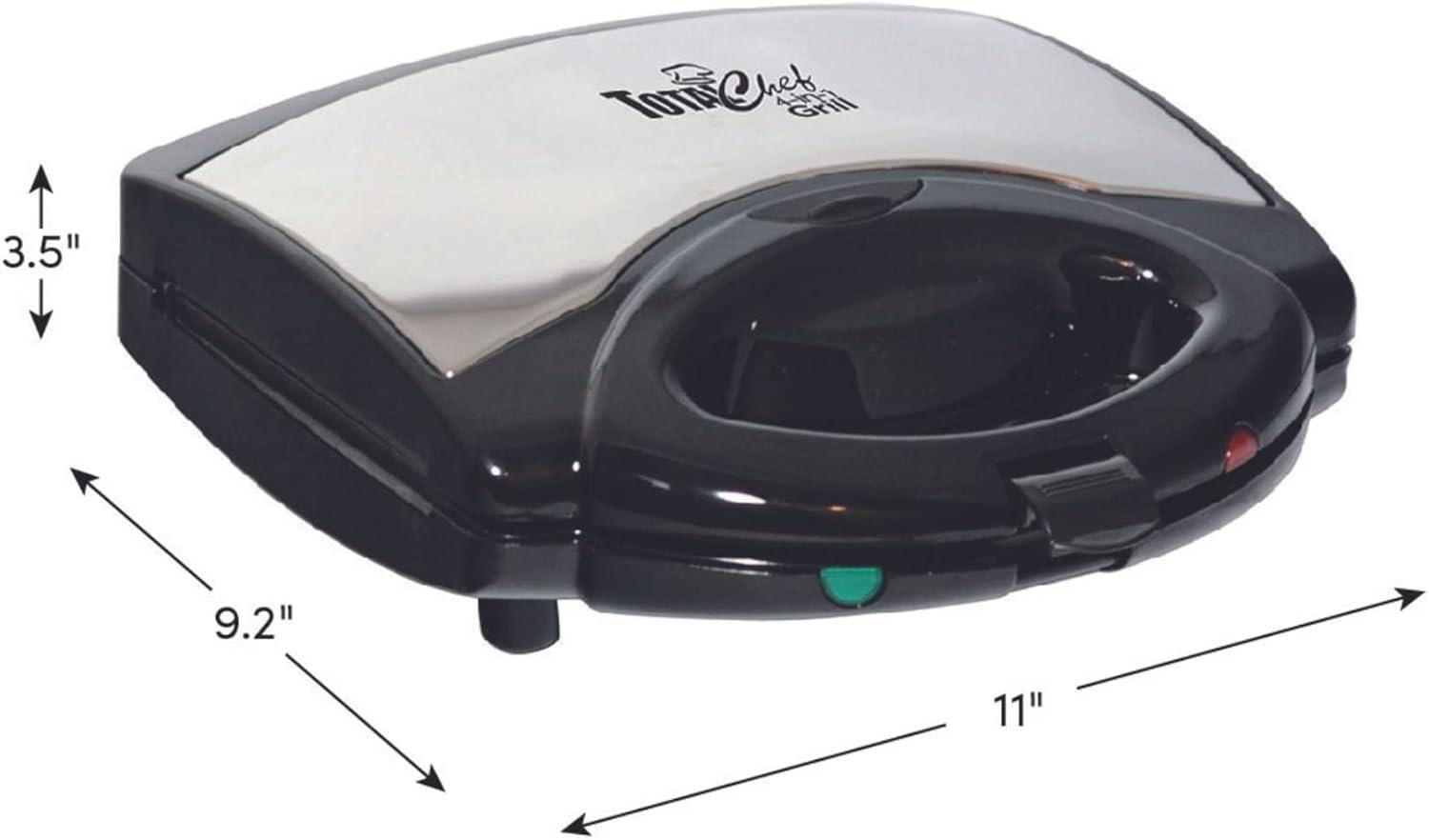 Total Chef Total Chef Electric Griddle Waffle Maker Sandwich Press Open