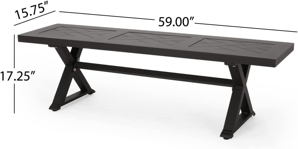 Christopher Knight Home Waterford Outdoor Aluminum Outdoor Bench by