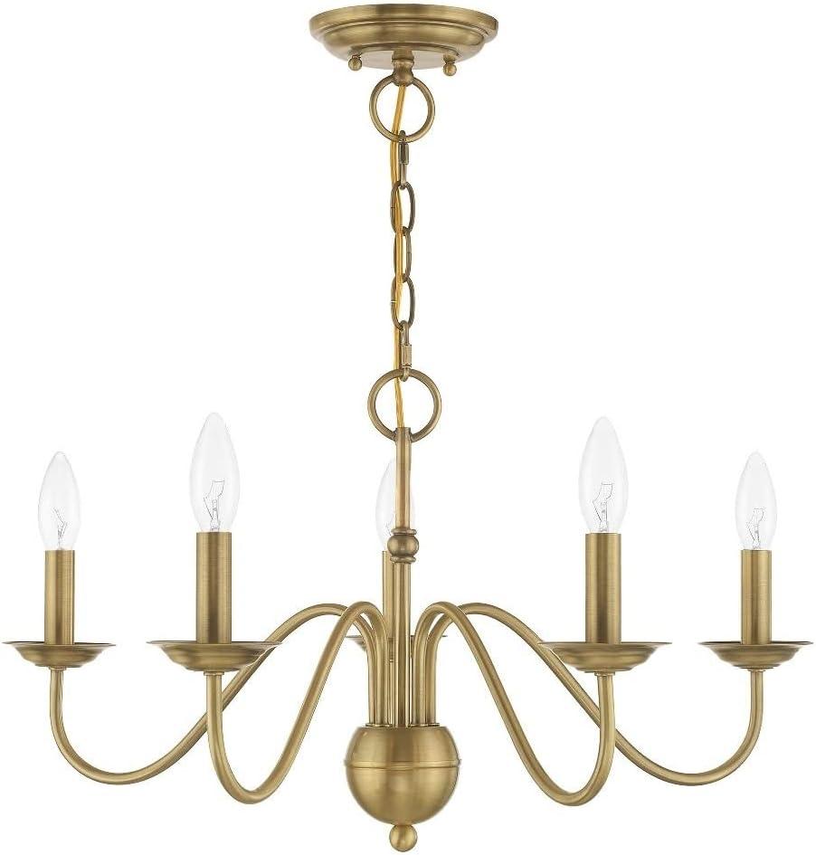 Livex Lighting Windsor 5 - Light Chandelier in  Polished Brass