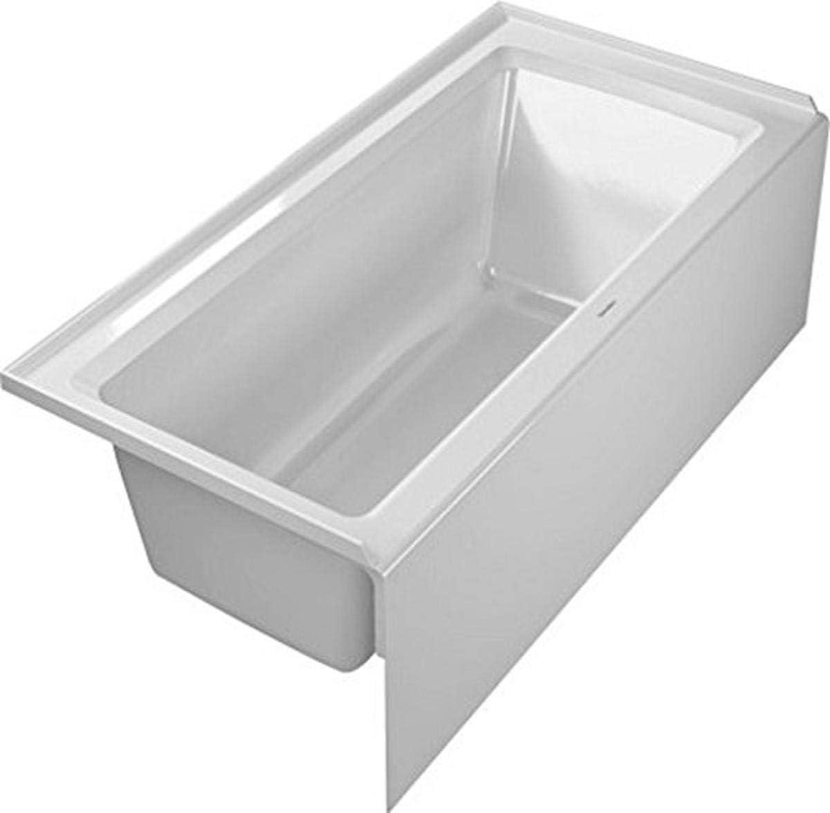 Architec 60" White Acrylic Alcove Soaking Bathtub