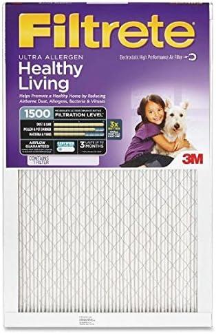 20x25x1 White Filtrete 1500 Ultra Allergen Air Filter 4 Pack