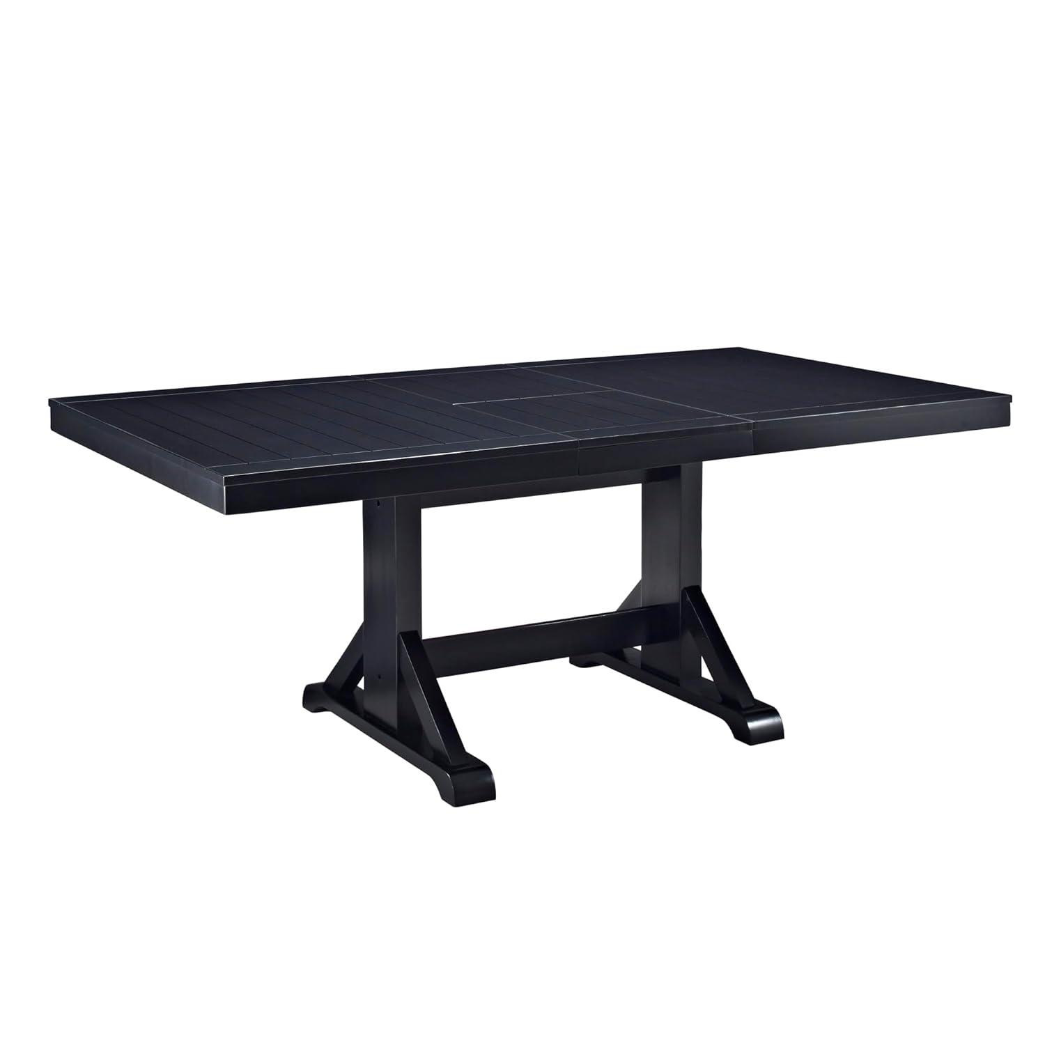 Walker Edison Modern Farmhouse Expandable Dining Table - Antique Black
